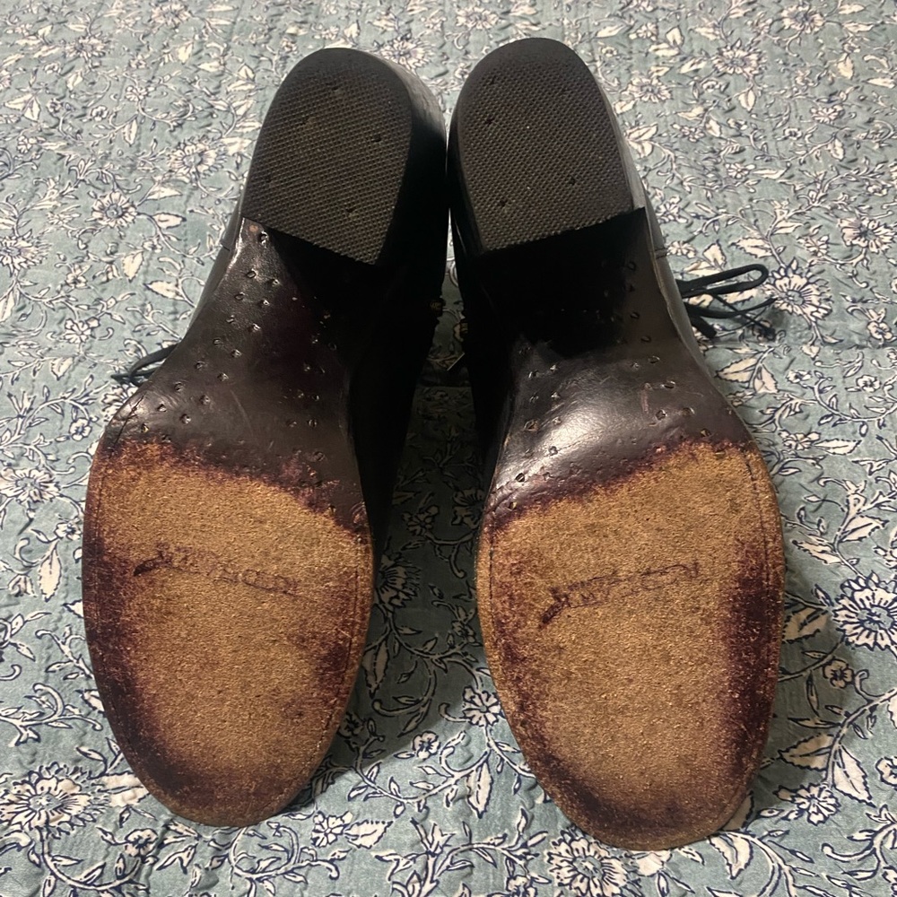 Black leather bootie with side lace accents. Ladies size 9. - Picture 6 of 15